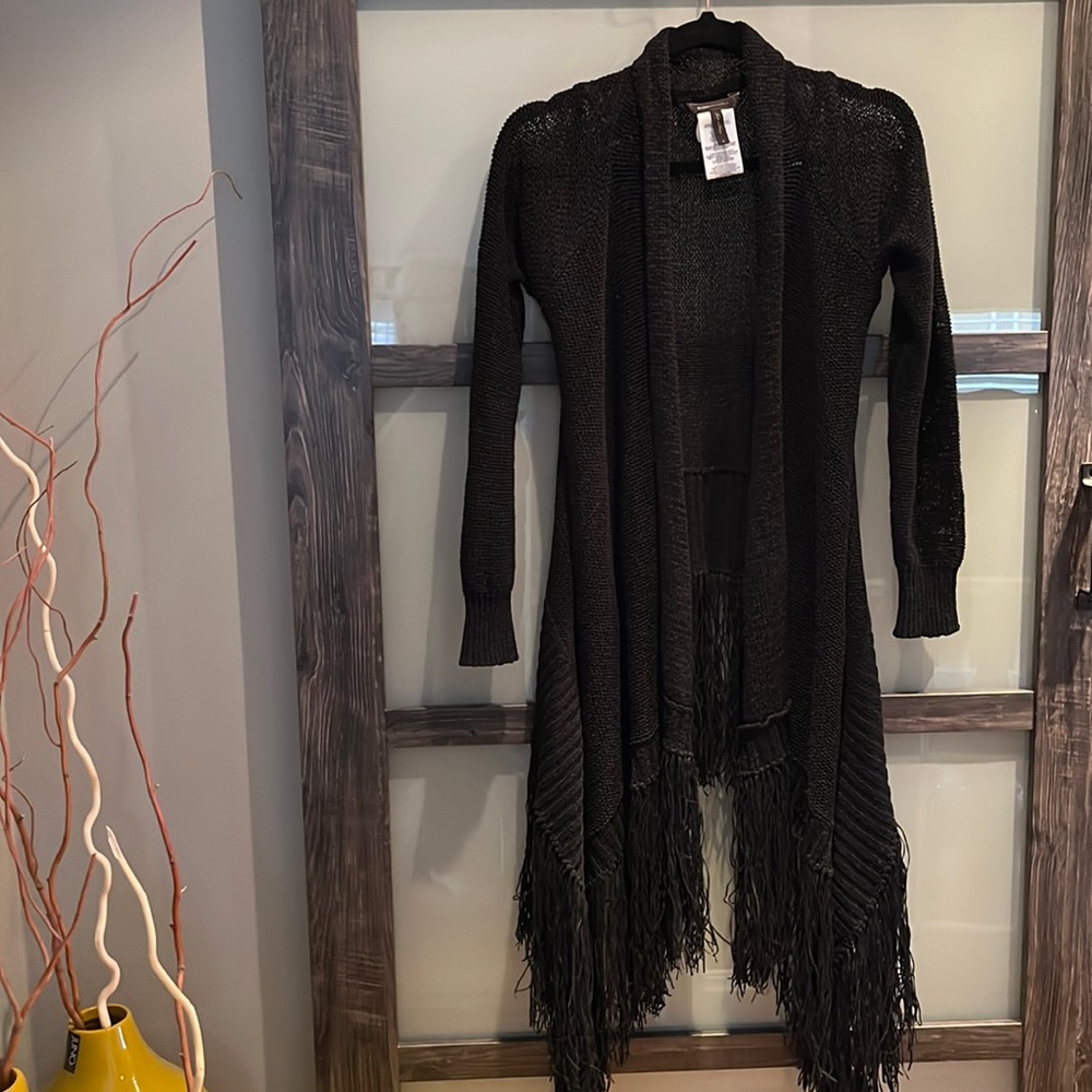 BCBGMaxAzria Black Asymmetrical Sweater